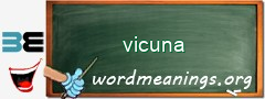 WordMeaning blackboard for vicuna